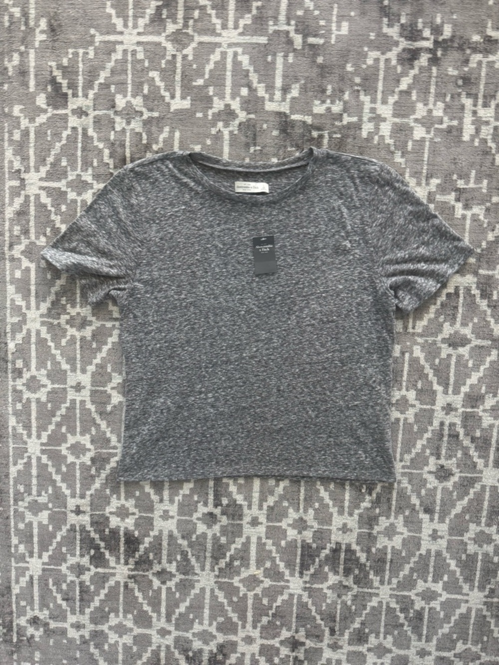NWT Abercrombie & Fitch Heather Gray Short Sleeve Tee Size L